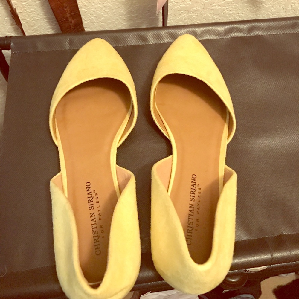 Christian Siriano flats. Yellow.